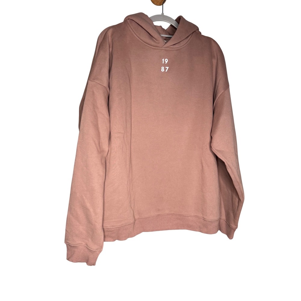 1987 pale pink Boston embroidered hoodie‎
